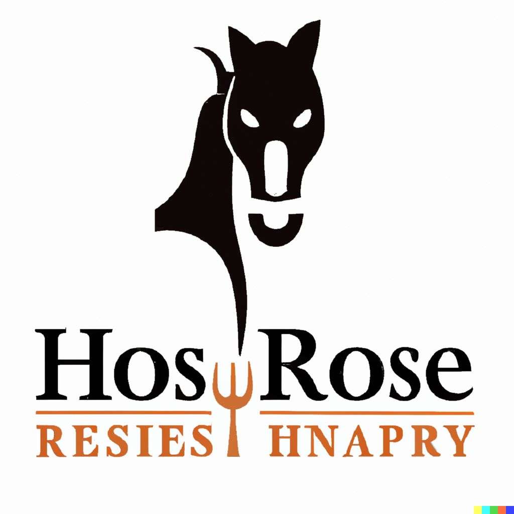a horse, restaurant logo design